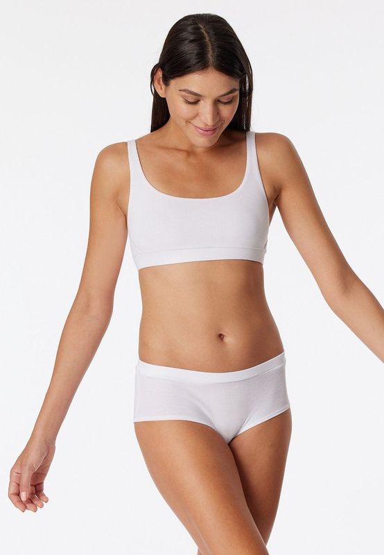 Schiesser Bustier Organic Cotton - Pure Rib Bustier voor dames, Wit_179880
