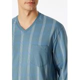 SCHIESSER - Comfort Nightwear - Pyjamaset - Blauw-Grijs - Heren Pyjama Lang