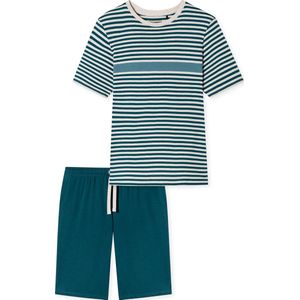 Schiesser - Casual Nightwear - Pyjama - Petrol - Katoen 100%
