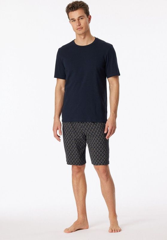 SCHIESSER - Fine Interlock - Pyjamaset - Nachtblauw - Heren