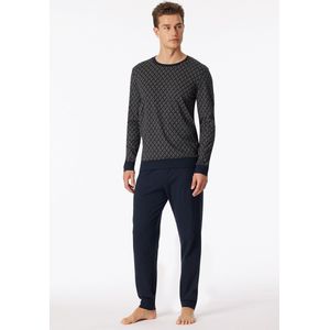 Schiesser - 95/5 Nightwear - Pyjama - Nachtblauw - Heren Pyjamaset