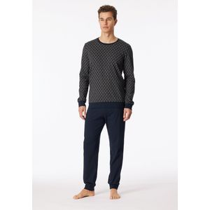 Schiesser - Fine Interlock - Pyjama - Nachtblauw - Katoen 100%