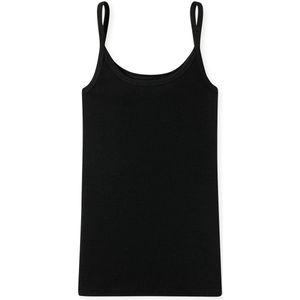 Schiesser - Pure Rib - Spaghettitop - Zwart - Model 179885