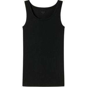 Schiesser - Pure Rib - Tanktop - Black - Katoen/Elastaan/Zijde