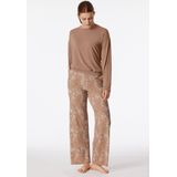 SCHIESSER - Long Life Soft - Heren Pyjama - Taupe - Gestreept