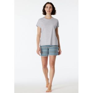 SCHIESSER Casual Essentials pyjamaset, dames pyjama short grijs-melange