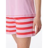 Schiesser Shorty "Casual Essentials" (2 tlg) mit unifarbenem Shirt und gestreifter Hose