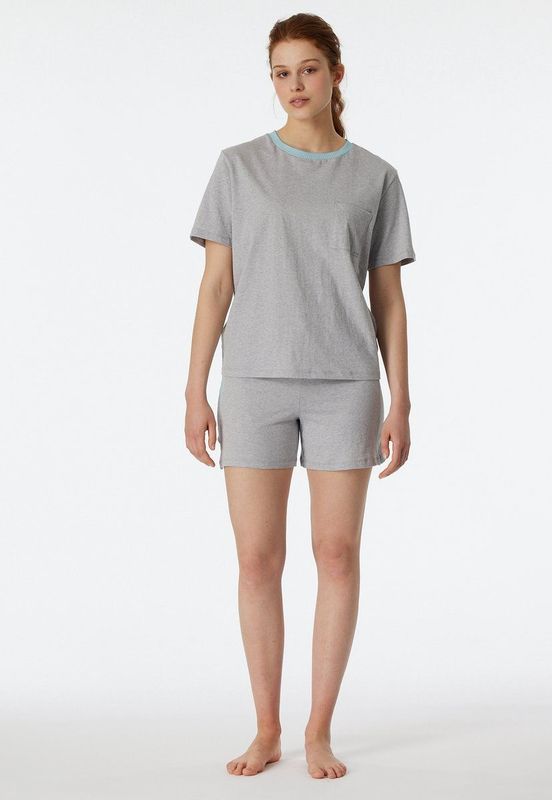 SCHIESSER - Casual Nightwear - Pyjama - Donkergrijs - Katoen