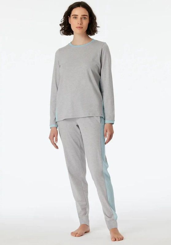 SCHIESSER Mix+Relax loungebroek kort - dames broek kort grijs-gemeleerd