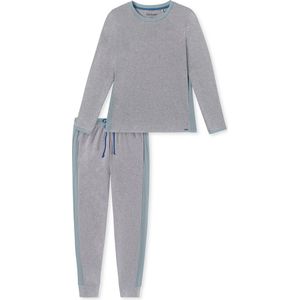 Schiesser - Casual Nightwear - Pyjama - Donkergrijs Melange - Katoen