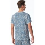 SCHIESSER Mix+Relax T-shirt - heren shirt korte mouw organic cotton leaves grijs-melange
