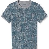 SCHIESSER Mix+Relax T-shirt - heren shirt korte mouw organic cotton leaves grijs-melange