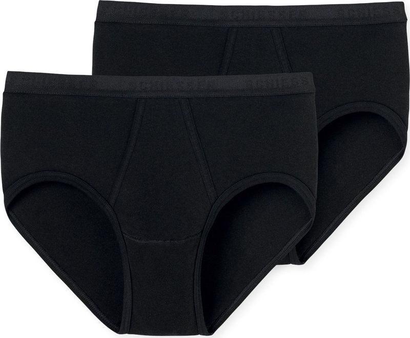 Schiesser Herren 2 PACK Sportslip mit Eingriff - Original Feinripp