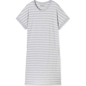 Schiesser - Casual Essentials - Nachtjapon - Silver Grey Melange - 100% Katoen