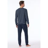Schiesser - UNCOVER - Lange Pyjama - Nachtblauw - Heren Pyjamaset