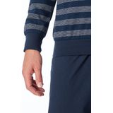 Schiesser - UNCOVER - Lange Pyjama - Nachtblauw - Heren Pyjamaset
