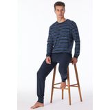 UNCOVER - Nachtkleding - Lange Pyjama - Blauw - Katoen - Blokstrepen