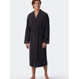 Schiesser - 181536 Feather Terry - Badjas - Antraciet - Katoen/Polyester