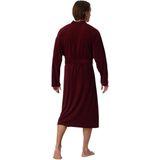Schiesser - 181536 Feather Terry - Badjas - Burgundy - 80% Katoen