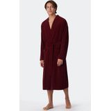 Schiesser - 181536 Feather Terry - Badjas - Burgundy - 80% Katoen