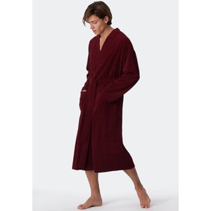 Schiesser - 181536 Feather Terry - Badjas - Burgundy - 80% Katoen