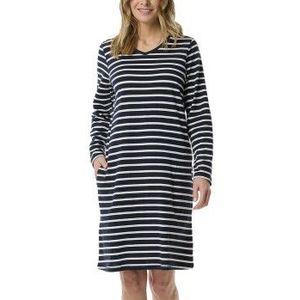 Schiesser - 181745 Casual Essentials - Nachtjapon - Nachtblauw - 100% Katoen