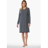 Schiesser - 181745 Casual Essentials - Nachtjapon - Nachtblauw - 100% Katoen
