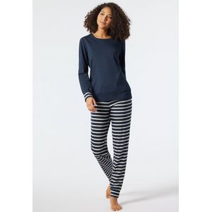 Schiesser - 181746 Casual Essentials - Pyjama - Nachtblauw - 100% Katoen