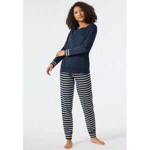 Schiesser - 181746 Casual Essentials - Pyjama - Nachtblauw - 100% Katoen