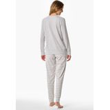 Schiesser - 181746 Casual Essentials - Damespyjama - Zilvergrijs Gemêleerd