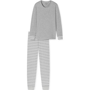 Schiesser - 181746 Casual Essentials - Pyjama - Zilvergrijs Gemêleerd - 100% Katoen