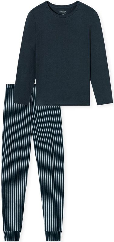 SCHIESSER - UNCOVER Nightwear - Pyjama - Donkerblauw - 2-delig