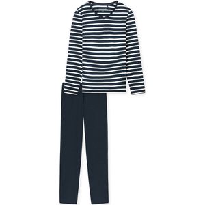 Schiesser - 181756 Casual Essentials - Pyjama - Nachtblauw - 100% Katoen