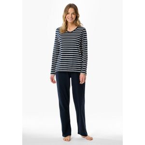 Schiesser Schlafanzug »Casual Essentials«, (2 tlg.), mit angenehmen Bündchen