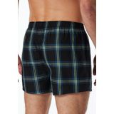 Schiesser - Boxershorts - Donkerbruin en Ruitjespatroon - 2PACK
