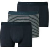 Schiesser - 180199 - Short - Night Blue - 3-Pack van 95% Katoen en 5% Elastaan