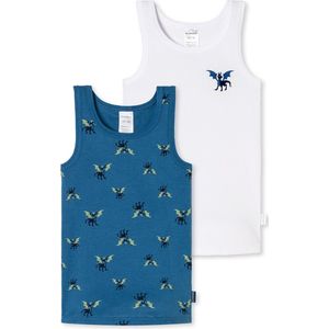 Schiesser - Unterhemd Fine Rib - Onderhemd - Wit - 100% Bio-Baumwolle