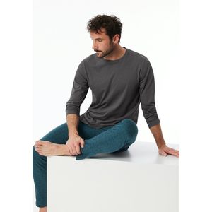 Schiesser - Pyjama - Antraciet Blauw - Katoen