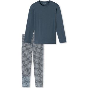 Schiesser - Pyjama - Blauw - Katoen