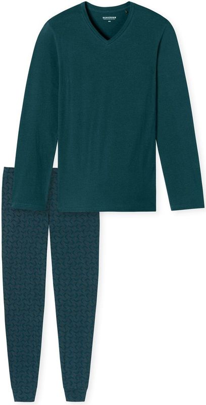 Schiesser - 181922 - Pyjama - Petrol - Katoen