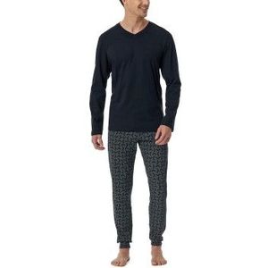Schiesser - Casual Essentials - Pyjama - Nightblue - Katoen