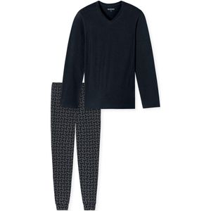 Schiesser - Casual Essentials - Pyjama - Nightblue - Katoen