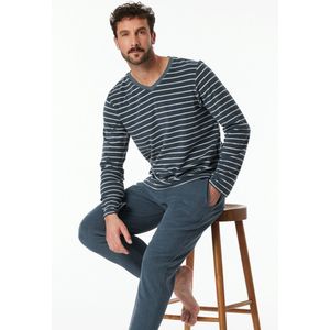 Schiesser - Casual - Pyjama - Blauw - Heren
