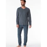 Schiesser - Casual - Pyjama - Blauw - Heren