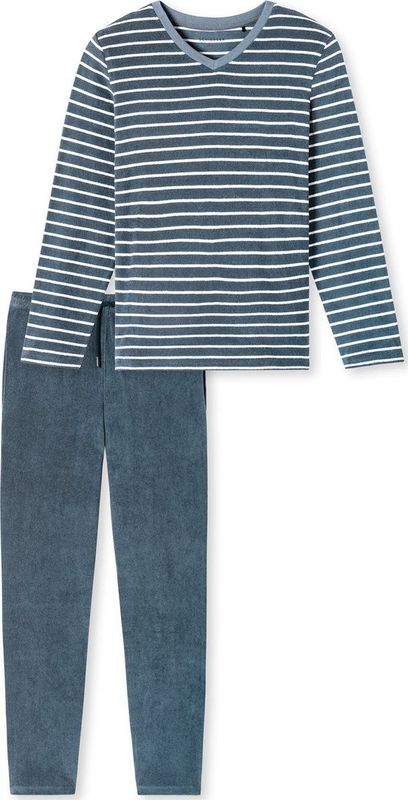 Schiesser - Casual - Pyjama - Blauw - Heren
