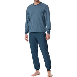 Schiesser Pyjama Geruit - Blauw
