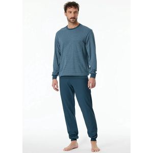 Schiesser - Comfort - Lange Pyjama - Blauw