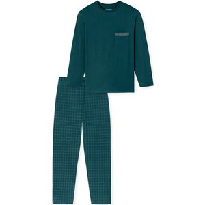 Schiesser - Pyjama - Groen - 100% Katoen - Normale Fit