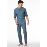 Schiesser - 181926 - Pyjama - Jeans Blue - Badstof, 80% Katoen, 20% Polyester