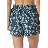 Schiesser Dames slaapbroek korte geweven broekmix + Relax pyjama broekje, Jeansblauw_181197, 34